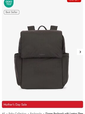 Calpak Black Diaper Backpack